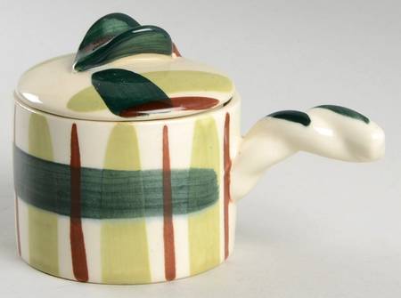 Gay Plaid Sugar Bowl & Lid