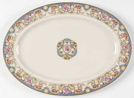 Azure (No Embossed Fruit) 15" Oval Serving Platter