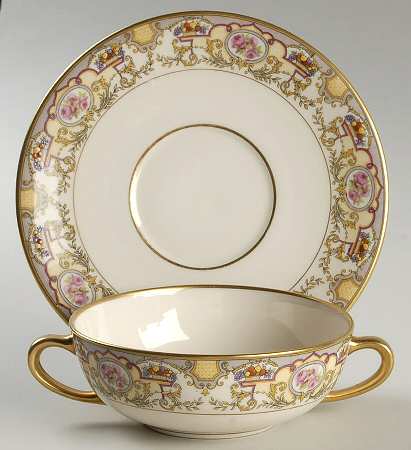 Victoria Flat Cream Soup Bowl & Saucer Set