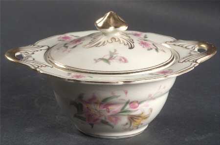 Tiger Lily Sugar Bowl & Lid by Black Knight