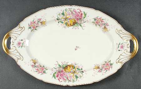 Tiger Lily 18" Oval Serving Platter by Black Knight