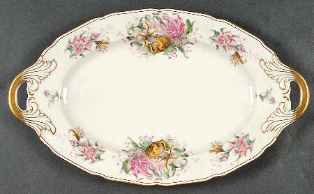 Tiger Lily 14" Oval Serving Platter by Black Knight
