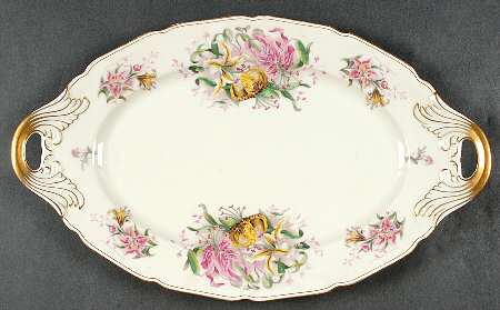 Tiger Lily 16" Oval Serving Platter by Black Knight