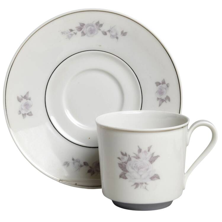 Chateau Rose Flat Cup & Saucer Set