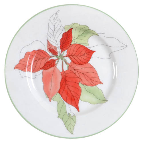 Poinsettia Bread & Butter Plate by Block