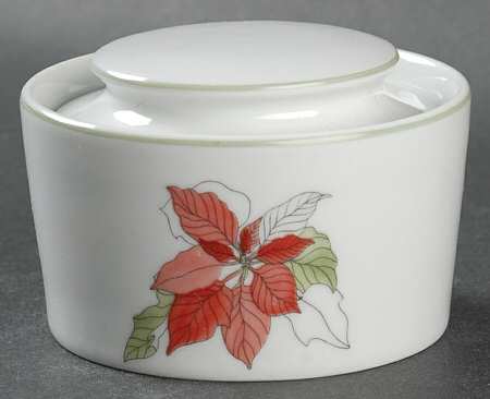 Poinsettia Mini Sugar Bowl & Lid