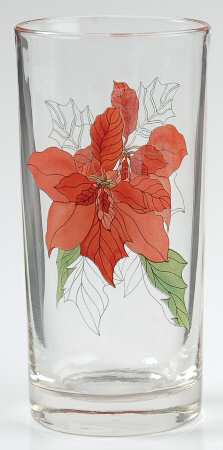 Poinsettia 12 Oz Glassware Tumbler