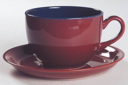 Rainbow Cranberry Jumbo Cup & Saucer Set
