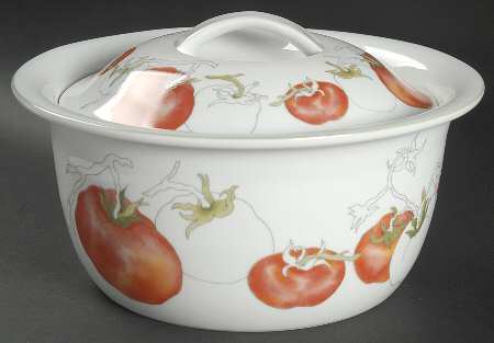 Tomato 2 Qt Round Covered Casserole by Block