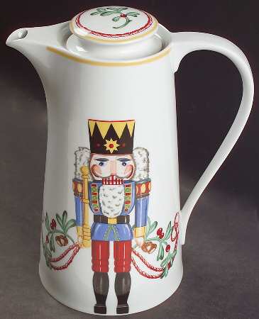 Whimsy Christmas Coffee Pot & Lid