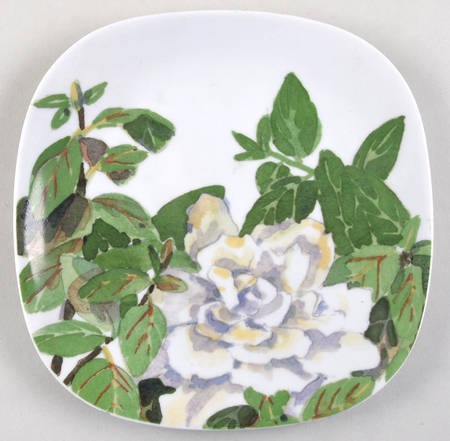 White Gardenia Salad Plate