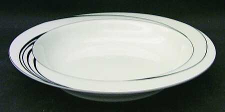 White Pearl Rim Soup Bowl by Block