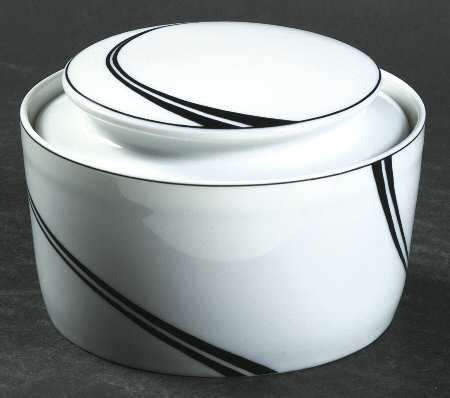 White Pearl Sugar Bowl & Lid by Block