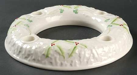 Enchanted Holly Candle Ring Holds 4