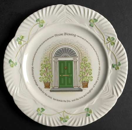 Harp Shamrock House Blessing Plate