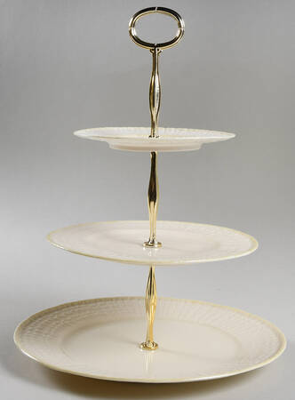 Limpet Yellow 13 7/8"-14 1/4" 3-Tiered Serving Tray(DP,SP,BB) HC
