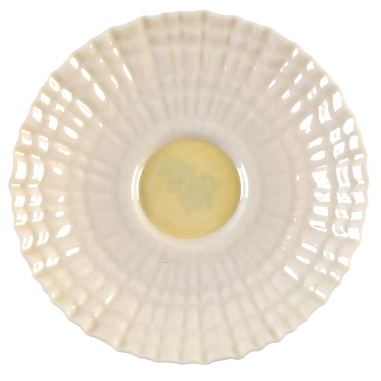 Limpet Yellow Saucer for Flat Cup by Belleek Pottery (Ireland)