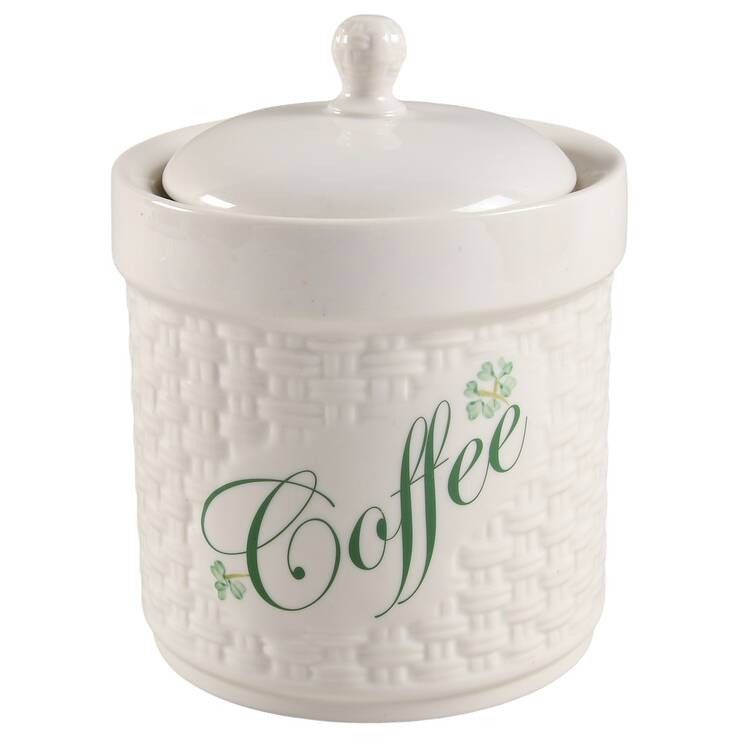 Shamrock Coffee Canister & Lid