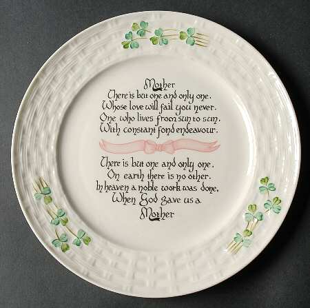 Shamrock 8" Mother's Blessing Plate
