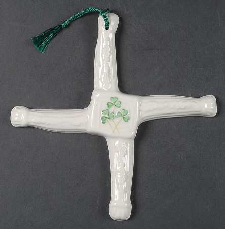 Belleek Christmas Ornament St Brigid's Day Cross - No Box