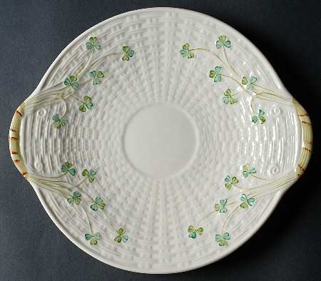 Shamrock Handled Cake Plate