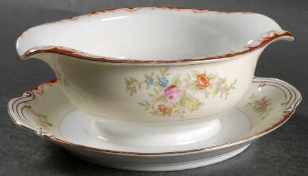 Anglesey Gravy Boat with Attached Underplate by Black Towers