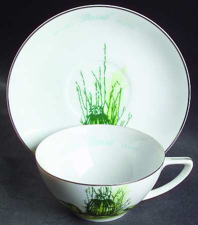 Arizona Cactus Flat Cup & Saucer Set