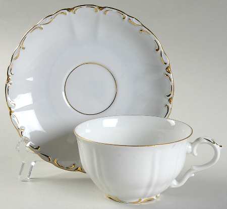 BOH53 Flat Cup & Saucer Set by Bohemia Ceramic Works