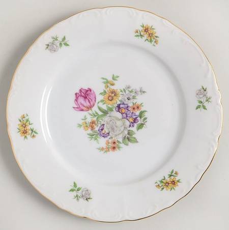 Bouquet (Scroll Edge) Salad Plate