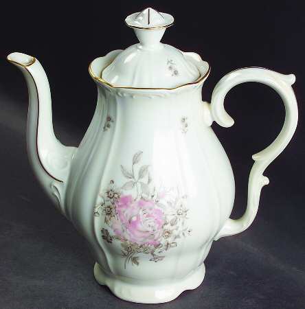 Maria (Embossed Scroll Edge) Coffee Pot & Lid