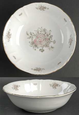 Maria (Embossed Scroll Edge) 9" Round Vegetable Bowl