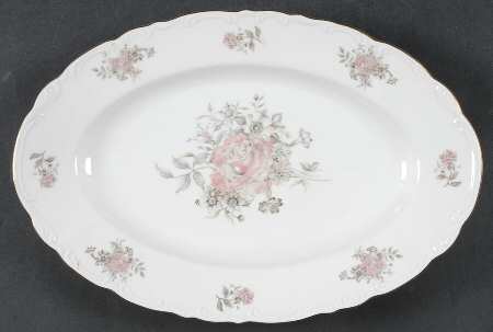 Maria (Embossed Scroll Edge) 13" Oval Serving Platter