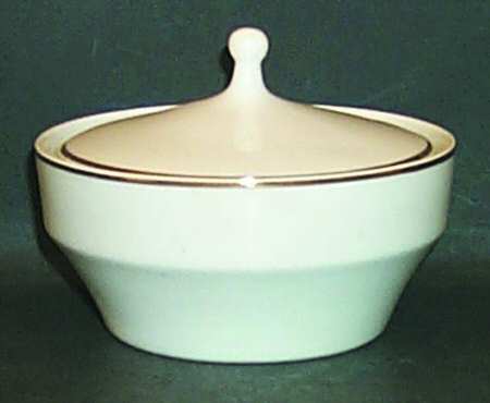 Wedding Band (Trim Off Edge) Sugar Bowl & Lid