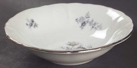 Wild Flower (Platinum Trim) Fruit/Dessert (Sauce) Bowl