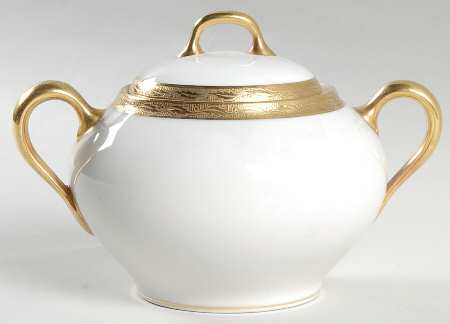 Laurel Sugar Bowl & Lid by Jean Boyer (Limoges)