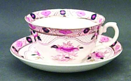 Old Derby Flat Cup & Saucer Set