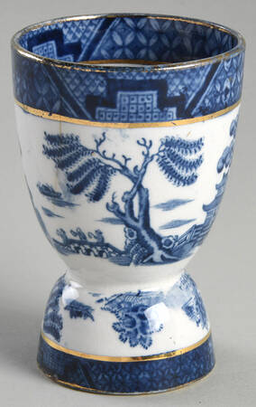 Real Old Willow Blue Double Egg Cup