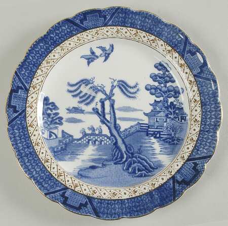 Real Old Willow Blue Dessert/Pie Plate
