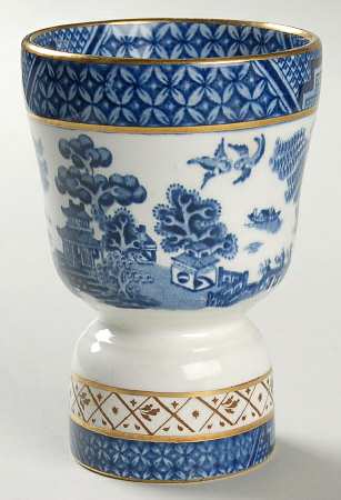 Real Old Willow Blue Double Egg Cup
