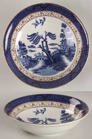 Real Old Willow Blue Coupe Cereal Bowl