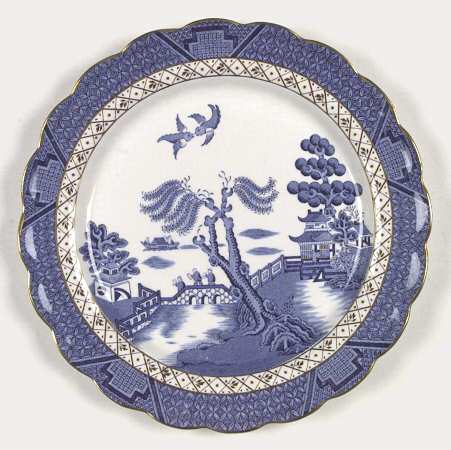 Real Old Willow Blue Dinner Plate
