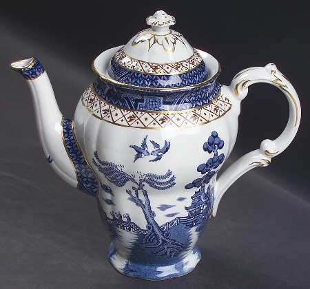 Real Old Willow Blue Small Coffee Pot & Lid