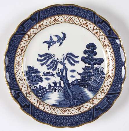 Real Old Willow Blue Bread & Butter Plate