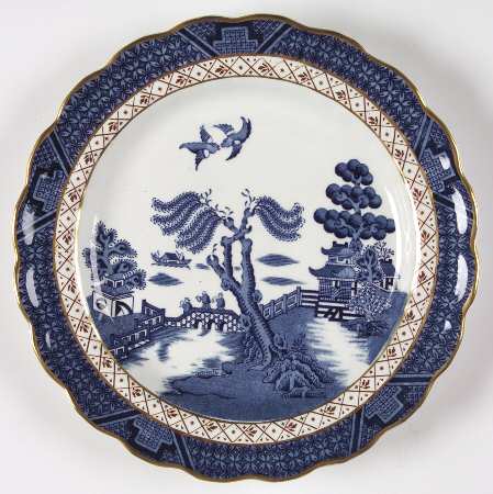 Real Old Willow Blue Salad Plate