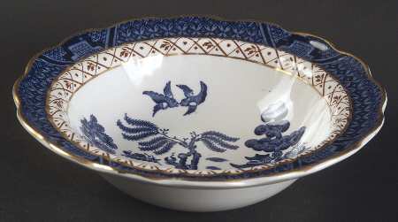 Real Old Willow Blue Rim Fruit/Dessert (Sauce) Bowl