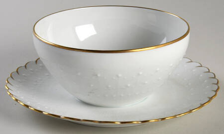 Aurore Round Gravy Boat/Attached Underplate