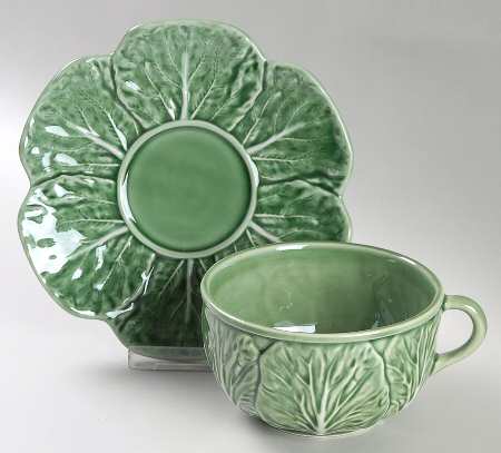 Cabbage Green Breakfast Cup & Saucer Set