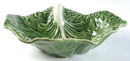 Cabbage Green 13" Footed Bowl by Bordallo Pinheiro