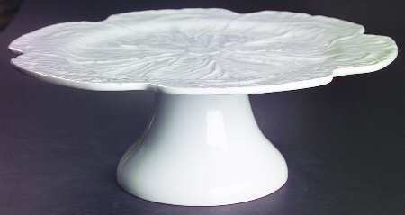 Cabbage White 12" Diameter Pedestal Cake Stand