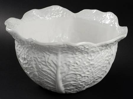 Cabbage White 10" Large Salad Serving Bowl